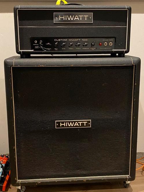 Hiwatt custom 100 1970 + hiwatt cab fender vox mesa boogie, Muziek en Instrumenten, Versterkers | Bas en Gitaar, Gebruikt, Gitaar