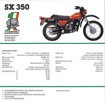 Brochures sur les motos Cagiva des années 80, Enlèvement ou Envoi