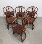 Set van 6 vintage stoelen van bamboe, Ophalen