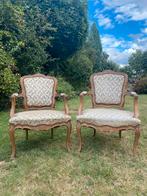 Deux fauteuils en chêne style Louis XV, Maison & Meubles, Enlèvement, Comme neuf