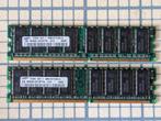 1Gb, 512Mb, 256Mb DDR DDR1 Mémoire RAM pour PC, Computers en Software, RAM geheugen, 1 GB of minder, DDR, Desktop, Gebruikt