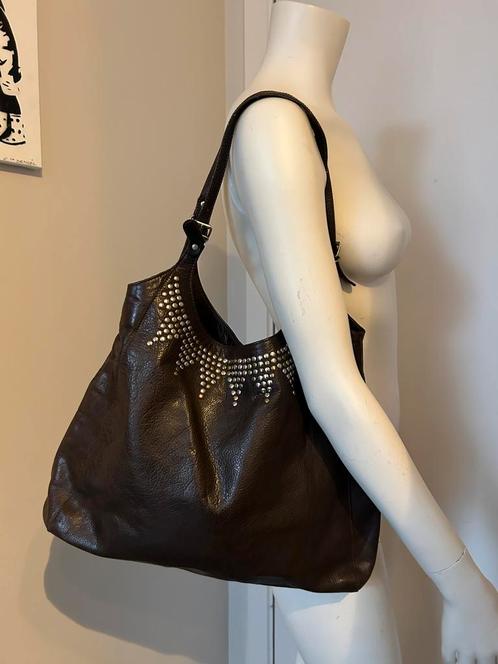 Pollini sac cuir marron fourre-tout, Bijoux, Sacs & Beauté, Sacs | Sacs Femme, Comme neuf, Enlèvement ou Envoi