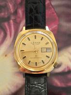 Vintage horloge Lamar de luxe verzameling collectie, Verzenden, Gebruikt, Geel, Vintage Lamar de luxe horloge