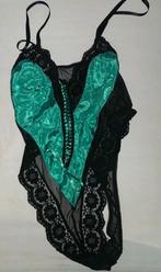 Nieuwe Groen Zwarte body, Kleding | Dames, Ondergoed en Lingerie, Verzenden, Groen