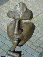Buste van een gezicht de stilte in brons gesigneerd DALI., Antiek en Kunst, Ophalen, Brons