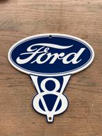 Ford V8 emaille reclamebord, Ophalen of Verzenden, Gebruikt, Reclamebord