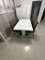 Table à manger avec chaises, Maison & Meubles, Tables | Tables à manger, 150 à 200 cm, Cinq personnes ou plus, Comme neuf, Verre