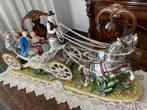 Porselein koets + paarden (zie beschrijving), Antiek en Kunst, Ophalen
