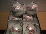 6 kerstballen. winterwit (Decoris) diameter 9 cm, Diversen, Verzenden, Nieuw