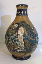 zeldzame art deco Amphora vaas met gier  groot model, Verzenden