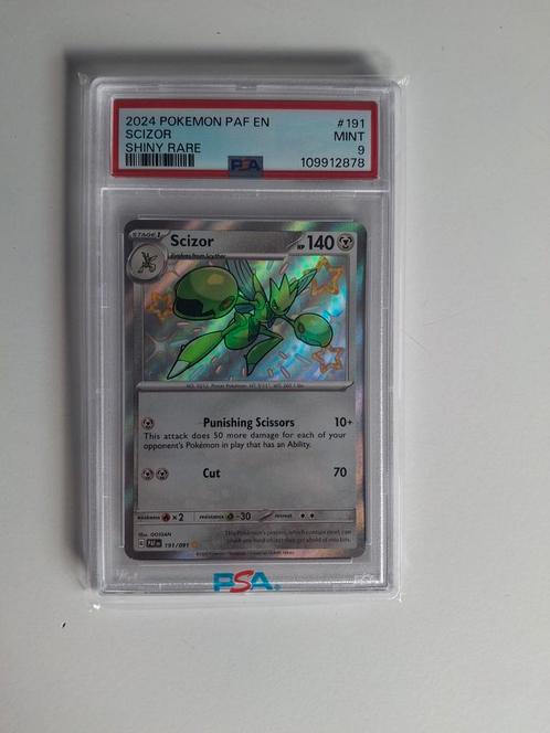 Scizor Shiny Rare #191 - PSA 9, Hobby en Vrije tijd, Verzamelkaartspellen | Pokémon, Zo goed als nieuw, Ophalen of Verzenden