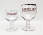 2 vintage abdijglazen Chimay 33cl – 15cl, Verzamelen, Biermerken, Overige merken, Glas of Glazen, Gebruikt, Ophalen of Verzenden