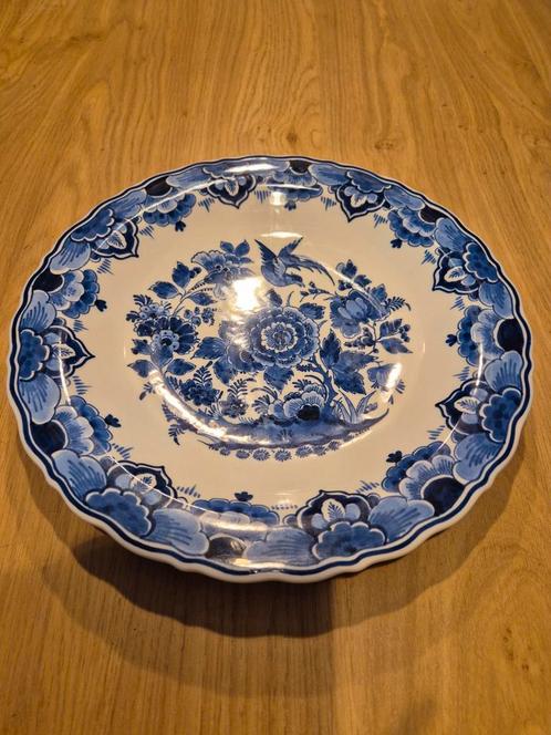 Groot gewelfde Delfs blauw wandbord., Antiek en Kunst, Antiek | Wandborden en Tegels, Ophalen of Verzenden