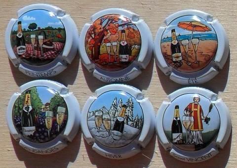 Champagne capsules - Generieken Les saisons (G 900), Collections, Collections complètes & Collections, Envoi