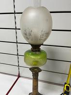 Oude kerosinelamp op onyxkolom, brons - Eind 19e eeuw, Ophalen