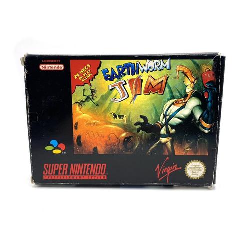 Earthworm Jim Super Nintendo, Consoles de jeu & Jeux vidéo, Jeux | Nintendo Super NES, Utilisé, Enlèvement ou Envoi