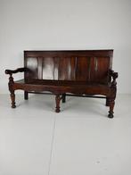 18e-eeuwse Georgische eikenhouten zitbank – Circa 1790, Antiek en Kunst, Antiek | Meubels | Stoelen en Sofa's, Ophalen of Verzenden