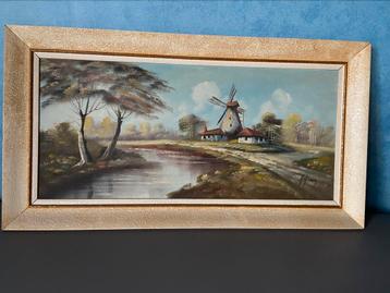 Landschap met rivier en molen - Hofman beschikbaar voor biedingen