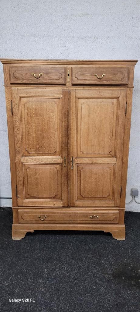 Meuble en chêne style bonheur du jour 2 portes 3 tiroirs, Huis en Inrichting, Overige Huis en Inrichting, Ophalen