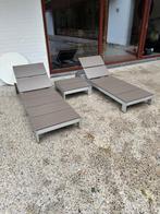 Twee ligbedden + tafeltje na Xemena van Gandia Blasco, Ophalen, Gebruikt, Aluminium