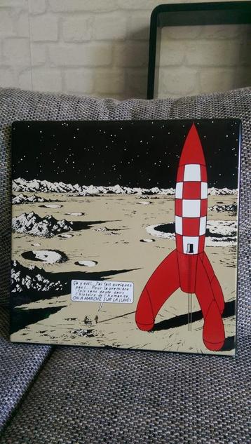 EMAILLE PLAAT VAN TINTIN MOON „ZO GOED ALS NIEUW” beschikbaar voor biedingen