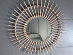 Rotan spiegel ibiza, Huis en Inrichting, Woonaccessoires | Spiegels, Ophalen, Minder dan 50 cm, Rond, Zo goed als nieuw