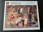 Puzzel King 1000 stuks: kittens in the barn, Hobby en Vrije tijd, Ophalen of Verzenden, Zo goed als nieuw