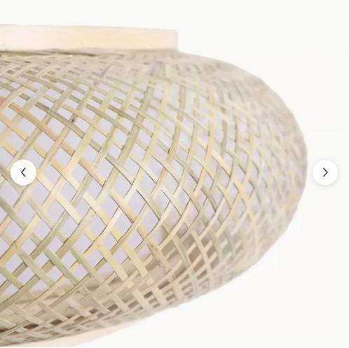 3 Plafonniers en bambou NEUF, Huis en Inrichting, Lampen | Plafondlampen, Nieuw, Overige materialen, Ophalen of Verzenden