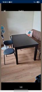 Uitschuifbare tafel met 6 stoelen, Ophalen, Zo goed als nieuw