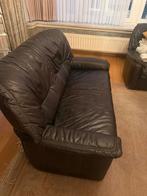 3 lederen zetels - 2x Tweezit - 1x Eenzit Zwart pot Axel, Ophalen, Zo goed als nieuw