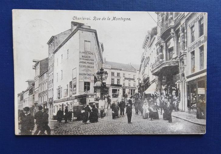 Oude postkaart Charleroi 1906, Verzamelen, Postkaarten | België, Gelopen, Henegouwen, Voor 1920, Verzenden