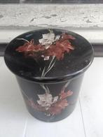 Metalen doos, decoratie: zeer decoratieve gladiolenbloemen, Verzenden, Gebruikt, Overige, Overige merken