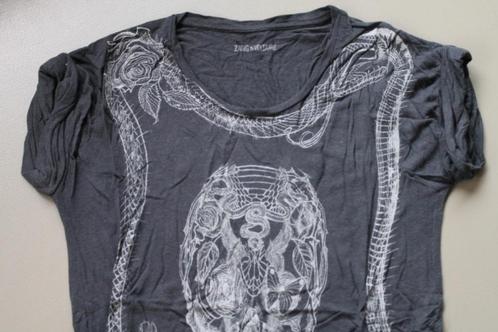 1x gedr t-shirt Zadig & Voltaire met grafische print, Vêtements | Femmes, T-shirts, Comme neuf, Taille 36 (S), Gris, Manches courtes