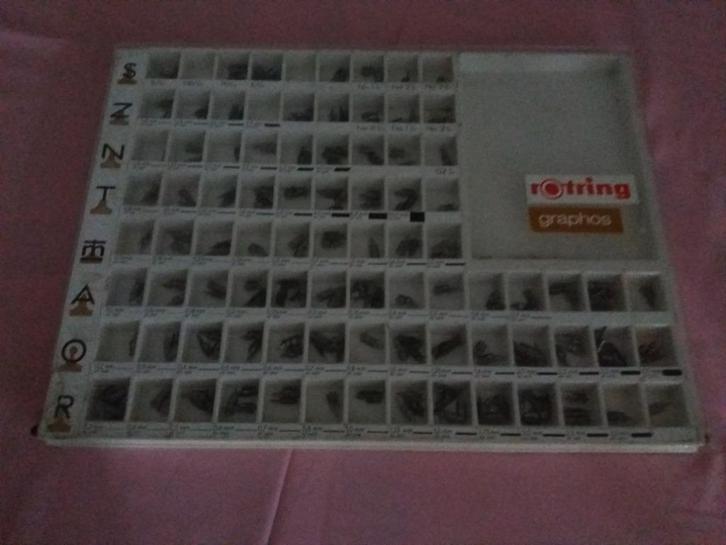 Rotring graphos pennen in sorteerbox - nieuw, Hobby en Vrije tijd, Tekenen, Nieuw, Ophalen of Verzenden