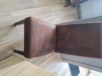 Chaise en nubuck et bois, Maison & Meubles, Comme neuf, Brun, Enlèvement, Cinq, Six Chaises ou plus