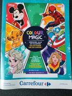 Colour Magic Marvel album Carrefour 2022 met +100 kaarten, Enlèvement ou Envoi, Neuf