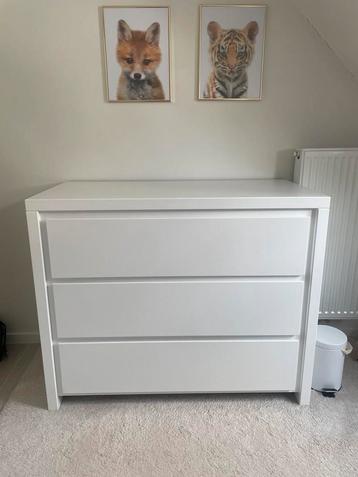 Bopita - Commode blanche à 3 tiroirs Camille, Enlèvement, Comme neuf