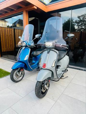 2x Vespa Sprint iGet Full Options Nardo Grey Blauw LED Alarm beschikbaar voor biedingen
