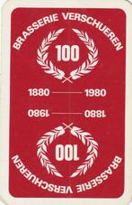 S K BIER BRASSERIE VERSCHUEREN  1880 - 1980 ROOD, Verzamelen, Ophalen of Verzenden, Nieuw, Speelkaart(en)