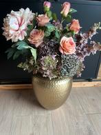 Vaas met kunststof bloemen  En gedroogde bloemen, Huis en Inrichting, Ophalen, Zo goed als nieuw