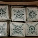 Set 61 aardewerk tegels uit het einde van de 19 eeuw /15 x15, Huis en Inrichting, Woonaccessoires | Wanddecoraties, Ophalen, Gebruikt