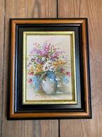 klein olieverfschilderij - bloemen, Ophalen of Verzenden