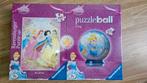 Puzzle princesses + boule de puzzle, Enfants & Bébés, Comme neuf, Enlèvement ou Envoi