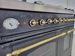 🍀Luxe Fornuis Boretti 90 cm antraciet messing Frytop 2 oven, Elektronische apparatuur, Fornuizen, 60 cm of meer, 5 kookzones of meer