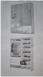 Ikea Pax meuble L175 H236 P60 blanc portes miroir, Maison & Meubles, Enlèvement, Comme neuf