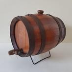 Antiek houten tonnetje, wijnvat, decoratie, Enlèvement ou Envoi