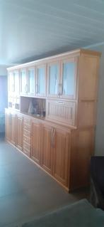 wandkast en eettafel, Maison & Meubles, Enlèvement, Utilisé, Autres essences de bois, Avec tablette(s)