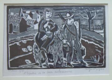 EDGARD TYTGAT / L'EXPATRIE RUBENIENE / HOUTSNEDE / 27x33cm beschikbaar voor biedingen