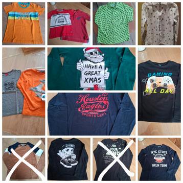 jongenstshirts korte en lange mouw maten 116 tem 140 beschikbaar voor biedingen