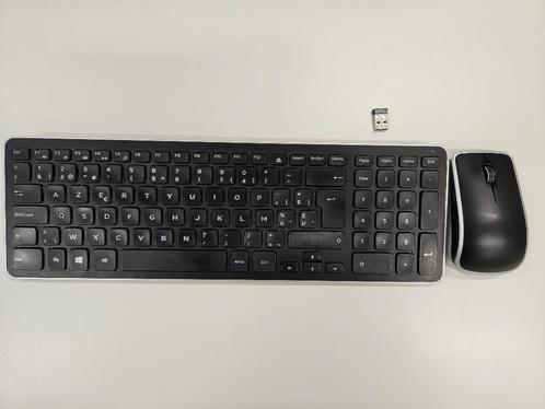 Pack, ensemble clavier et souris sans fil Dell AZERTY BELGE, Computers en Software, Toetsenborden, Gebruikt, Azerty, Draadloos